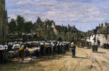 尤金 佈丹 The Market at Landenneau 尤金 佈丹 The Market at Landenneau